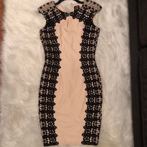 Jax black and cream dress